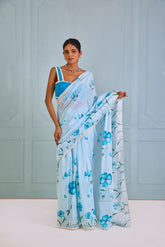 Rabia Blue Shaded Cotton Saree
